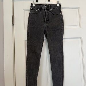 Madewell High-Rise Washed Black Skinny Jeans